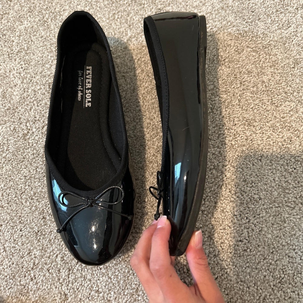 Fever sole black flats